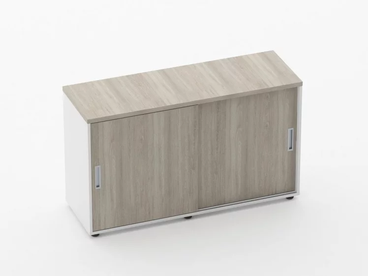 Тумба-купе для рабочего модуля Deka 9.02.125 Дуб Сантана светлый/Белый_0