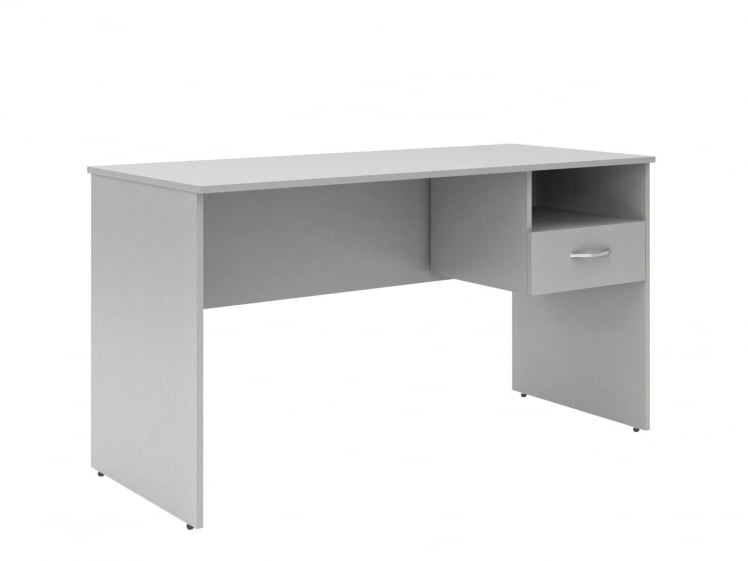 Стол письменный (S-1400) с правой подвесной тумбой Белый_0