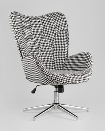 Кресло регулируемое Филадельфия Черно-белое_1