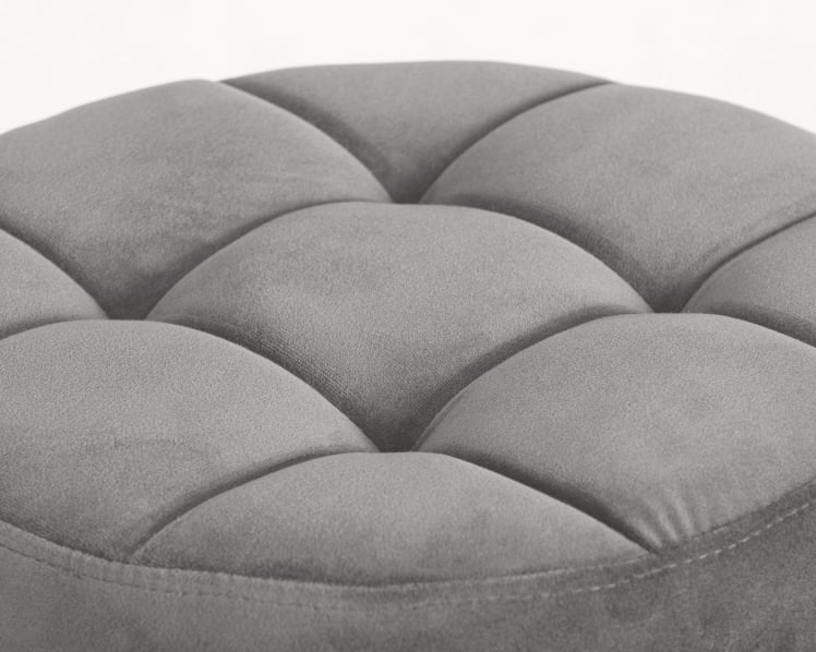 Табурет барный DOBRIN BRUNO BLACK Серый велюр MJ9-75_1