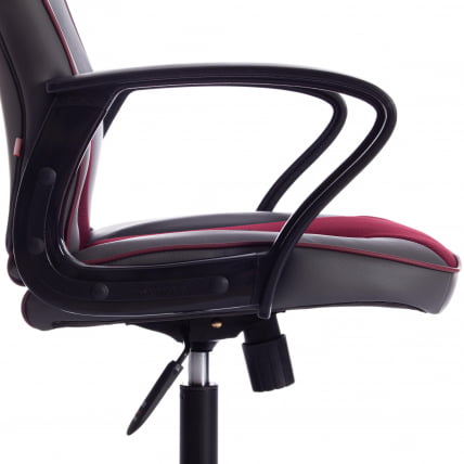 Кресло RACER кож/зам/ткань, металлик/бордо, 36/13_14