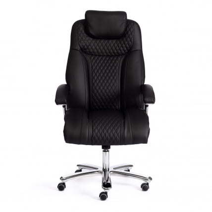 Кресло офисное Trust (max) кож/зам, черный/черный стеганный/черный, 36-6/36-6/36-6/06_4