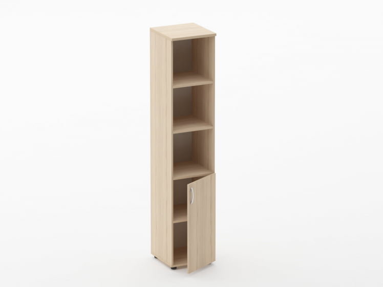 Шкаф высокий полуоткрытый Glassy 6.19.12Пр Бук светлый_1