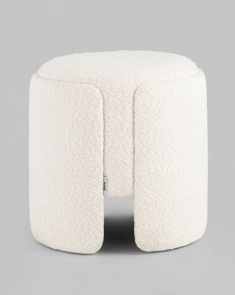 Пуф Taks букле (белый)_4