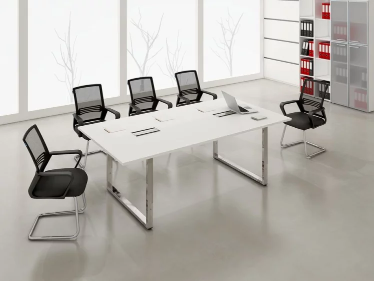 Стол системы БЭНЧ, переговорный, начальный GLOSS LINE НСПН-П.927 Белый Премиум_1