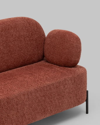 Диван Кэнди ткань букле коралловый_3