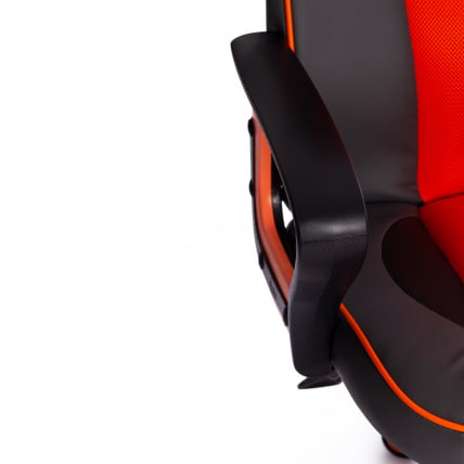 Кресло RACER кож/зам/ткань, металлик/оранжевый, 36/07_14