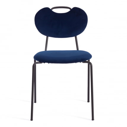 Стул DANTON (mod. 0139223) металл/ткань, 47х56,5х79 см, темно-синий S108 (117 DARK BLUE)/черный_4