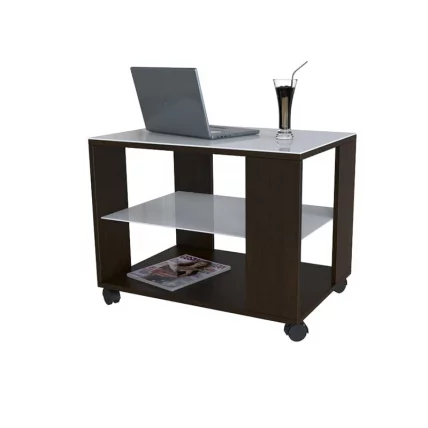 Стол журнальный BeautyStyle 5 Венге/стекло белое_0