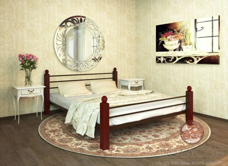 Кровать Милана Lux plus 1800х2000 Коричневая_1
