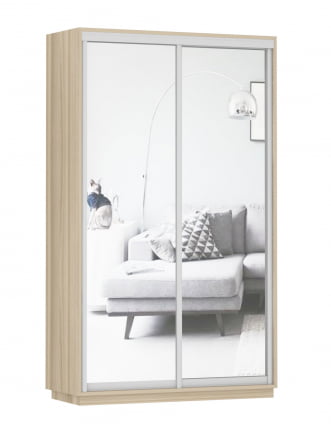 Шкаф-купе двухдверный Экспресс Дуо Экспенс 1200х2400h Ясень шимо светлый_0