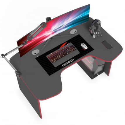 Игровой компьютерный стол SKILLL STG 1385.1 антрацит/красный_7