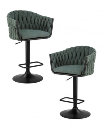 Стул барный ДОБРИН ЛЕОН (зеленая ткань (ЛАР 275-23)) 2 шт / DOBRIN LEON (LAR_0