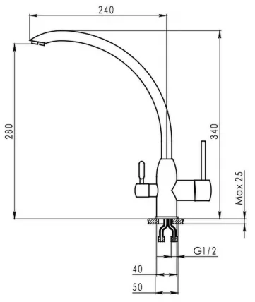 Кухонный смеситель GRANULA 2167 Графит_1