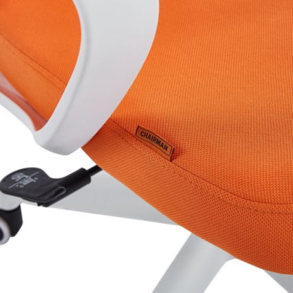 Кресло руководителя CХАИРМАН CХ636 ткань/сетка оранжевый, белый пластик (М) / CHAIRMAN CH636 (M)_5