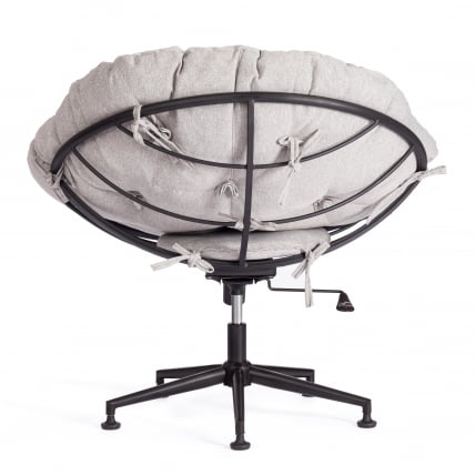 Кресло CLOUDE рогожка/металл, 97х98х90-96см, серо-бежевый, 3M 16/2_4