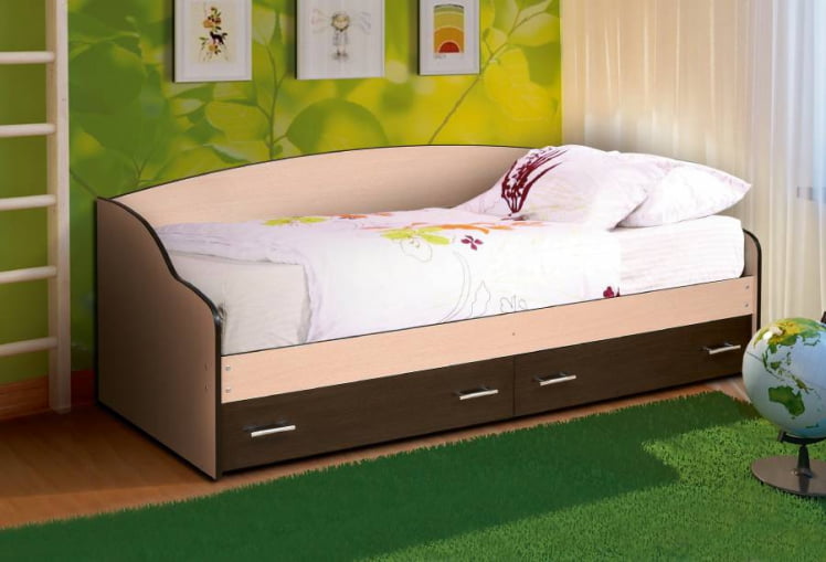 Кровать Софа №4 900*2000 Дуб молочный_0