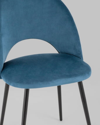 Стул Меган велюр Пыльно-синий_7