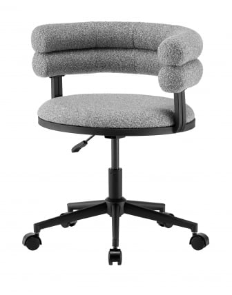 Стул офисный Ponty серый черные ножки_0