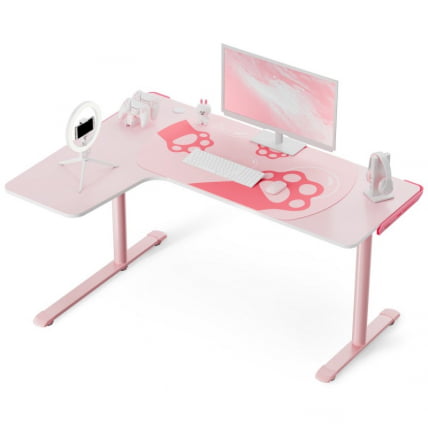 Стол письменный (для компьютера) угловой EUREKA ERK-L60L-PK-V2 (левый), розовый_5
