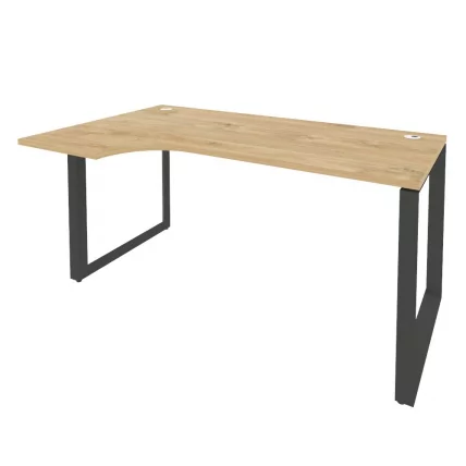 Стол эргономичный левый на О-образном м/к ONIX O.MO-SA-1L Тиквуд Светлый/Антрацит_0