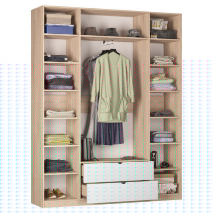 Шкаф распашный R-230х180х45-2-TR-M(ДМ)_1