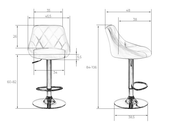 Стул барный DOBRIN LOGAN BLACK (мокко велюр (MJ9-9)) 2 шт_9