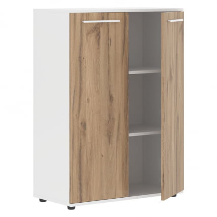 Шкаф с глухими средними дверьми ЕДИС ЕМCС 85.1 Дуб Денвер светлый Белый Белый / EDIS EMCS_1