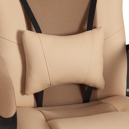 Кресло DRIVER (22) кож/зам/ткань, бежевый/бронза, 36-34/TW-21_8