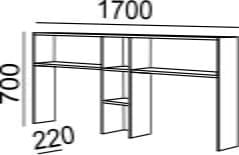 Надстройка стола двойного Остин Модуль №15 Ясень шимо светлый_2