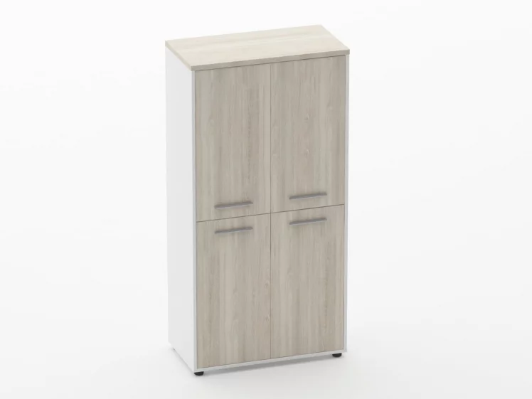 Шкаф 3 широкий закрытый, 4 двери Deka 10.16.121 Дуб Сантана светлый/Белый_0