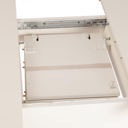 Стол DIAMANTE круглый бук, мдф, шпон дуба, 100 х 100+30 х 75 см, Ivory white_11