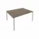 Переговорный стол (1 столешница) Metal System Б.ПРГ-1.4 Вяз/Серый_243286