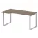Стол криволинейный левый на О-образном м/к METAL SYSTEM БО.СА-1 Л Вяз/Серый_247040