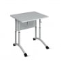 Стол ученический 1-местный регулируемый (ростомат) (рост 3-5) 600х500 мм ЛДСП Бук/Металл Серый_3680289