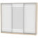 Шкаф-купе B-220х270х60-1(ДСС-Белый-D9D10D9)_359007