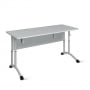 Стол ученический 2-местный регулируемый (ростомат) (рост 5-7) 1200х500 мм ЛДСП Серый/Металл Серый_3680300