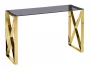 Консоль КРОСС 115x30 Золото (стекло smoke)_194233