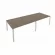 Переговорный стол (2 столешницы) Metal System Б.ПРГ-2.4 Вяз/Серый_243421