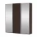 Шкаф-купе трехдверный Прайм 1800 Зеркало/ДСП/Зеркало Венге_186079