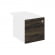 Тумба подвесная с двумя ящиками CONCEPT CN.PT-004 B/W Дуб Мали Белый бриллиант Черный_1001570