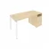 Рабочая станция с опорной тумбой Metal System Б.РС-СТП -1.2 Акация/Белый_239399