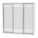 Шкаф-купе B-230х235х60-3(Белый-D10D10D10)_356518