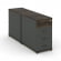 Тумба двухсторонняя опорная приставная с 4-мя ящиками CONCEPT CN.DTGO-002 B/W Дуб Мали Антрацит_1016330