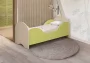 Кровать детская Малышка №7 700*1400 Дуб молочный/Лайм_201634