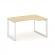 Стайл Проджект Стол рабочий эргономичный SN-59O.SPA-012(R) Акация Лорка/Металл Белый/Белый Заглушка _3810247