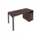 Рабочая станция с опорной тумбой Metal System Б.РС-СТП -1.2 Венге/Антрацит_239404