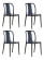 Стул обеденный DOBRIN ADAM (черный/серо-голубой) 4 шт_3636797