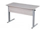 Парта двухместная (рост 6) с прямыми углами Ясень Шимо светлый/Металл Серый_3682544