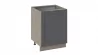 Шкаф напольный Одри Н_72-60_1ДР  Дуб Сонома трюфель/Серый шелк_148791